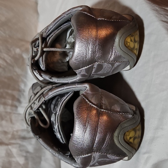 Coach Gray Monogram Sneakers - Picture 4 of 5